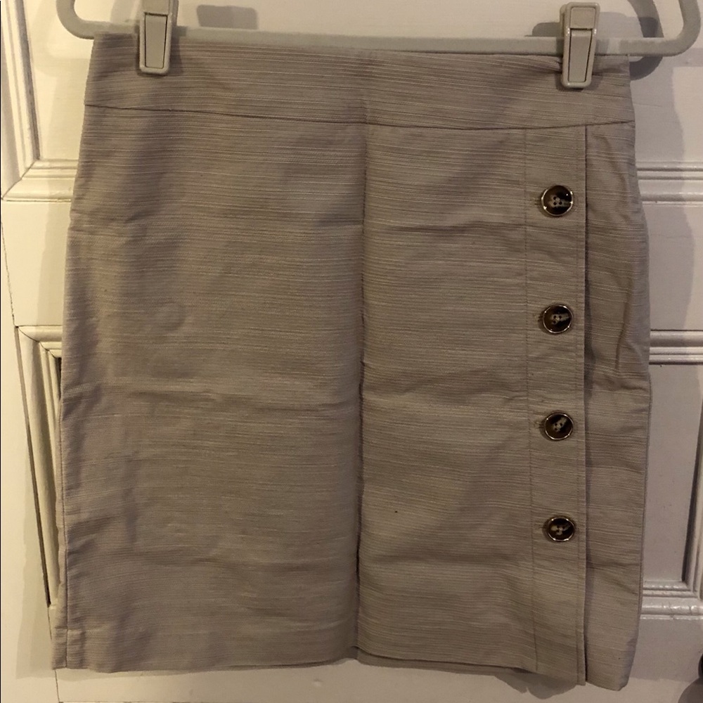 Tan A-line skirt